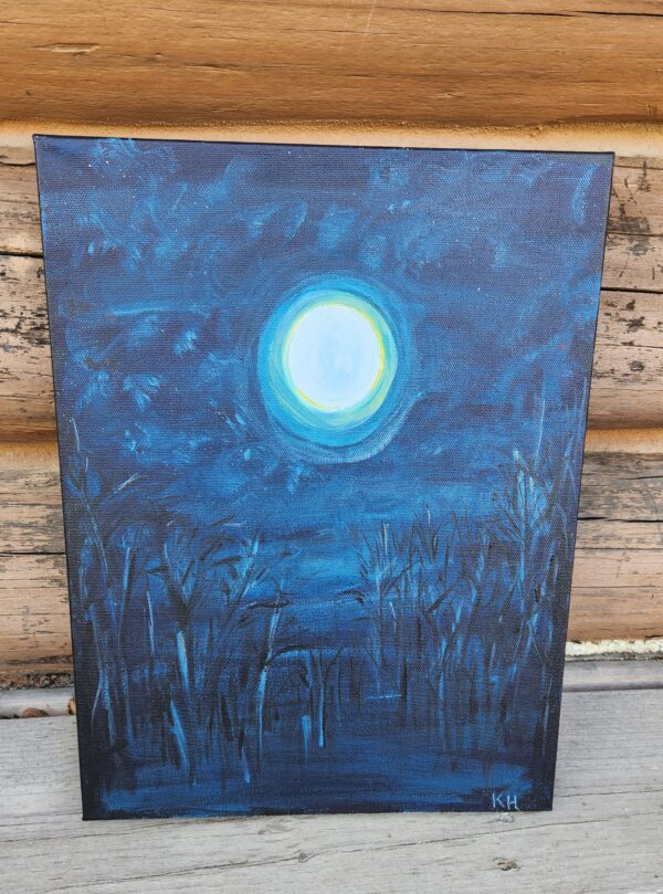 "Forest Moon", acrylics, canvas