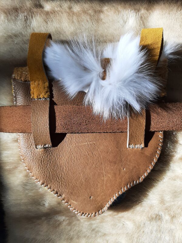 Belt pouch with White Arctic Fox Face